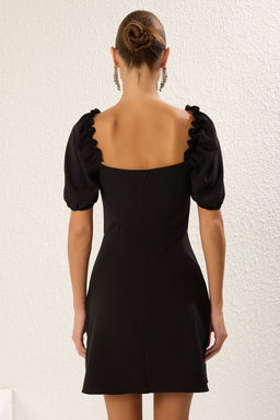 Siyah Tas Bask? Dokuma K?sa S?k S?k Abiye Gece Mezuiyet Elbisesi TPRSS25EL00216 - Trendyolmilla фото 5