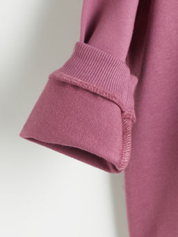 Bisiklet Yaka Basic K?z Bebek Sweatshirt