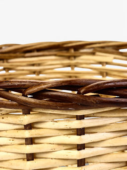 Корзина плетёная для хранения Avana, с ручкой, бежево-коричневая, набор 3 шт.