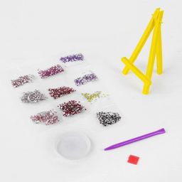 Алмазная мозаика с частичным заполнением на подставке «Девочка», 13×19 см, картон