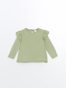 Bisiklet Yaka Basic K?z Bebek Bluz