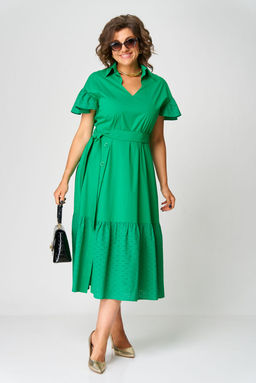 Платье EVA GRANT 7325Л изумруд
