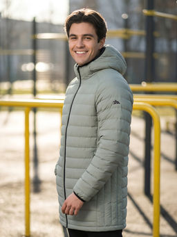 Куртка мужская удлинённая стёганая с капюшоном и графеновой подкладкой утеплитель тинсулейт - Valianly фото 75