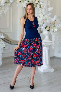 Платье женское Адель красно-синий - Амадэль фото 3