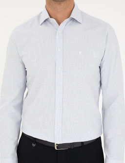Lacivert Slim Fit Uzun Kollu G_mlek