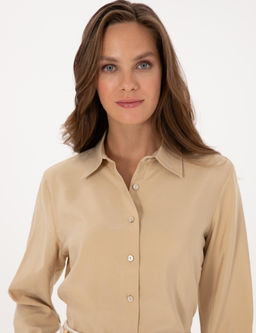 Bej Regular Fit Uzun Kollu G_mlek - Pierre cardin фото 2