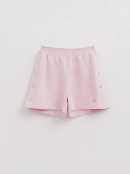 CONTE Шорты из футера с боковой вставкой на кнопках LS 2783 crystal pink