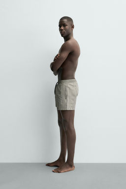 MEDIUM SEERSUCKER SWIMMING TRUNKS - Zara фото 5