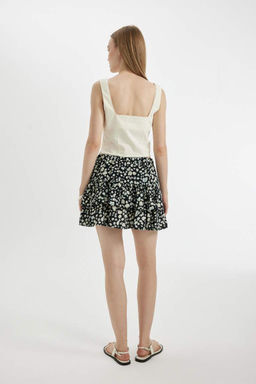 Марокканская мини-юбка с крутым принтом и высокой талией - Defacto фото 6