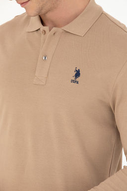 U. S. Polo Assn Мужская базовая толстовка светло-коричневого цвета с воротником-поло - U.s. polo assn фото 21