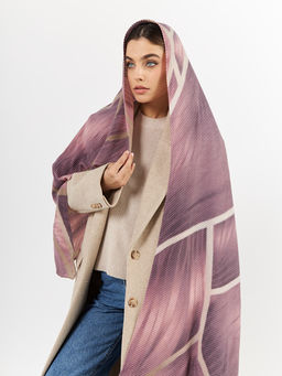 Большой, мягкий, тонкий и очень нежный двусторонний палантин с рисунком - Tantino фото 4