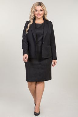 Платье 1281 черный в полоску - Novita фото 7