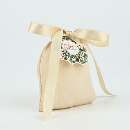 Цена за 5 шт. Мешочек подарочный из хлопка «С Новым годом», 10×12 см ± 1.5 см