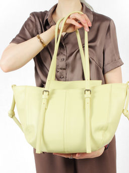 LACCOMA сумка Анна-бледно желтый эко кожа хлопок