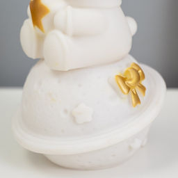 Фигурка светящаяся RISALUX «Заяц со звездой на Сатурне», LED-ночник, 2 Вт, LR44 5×8×13 см