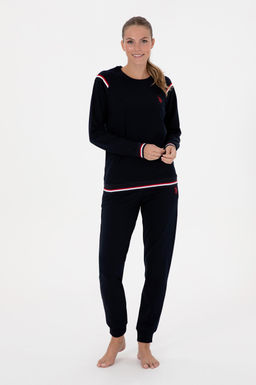 Kad_n Lacivert Pijama Tak_m_ Sepette S_rpriz _ndirim