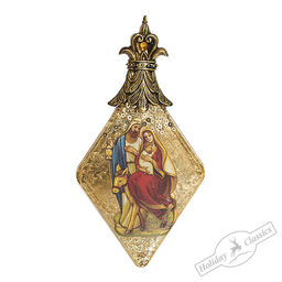 Украшение "Святое семейство" золотое винтажное (стекло) 9х2,5х16,5 см