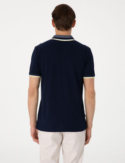 Lacivert Slim Fit Polo Yaka Ti__rt - Pierre cardin фото 5