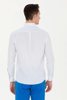 U. S. Polo Assn Мужская синяя рубашка с длинным рукавом - U.s. polo assn фото 12