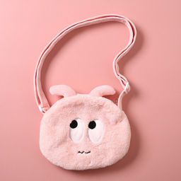 Сумочка плюшевая "Tiny pals", pink (15*20 см)