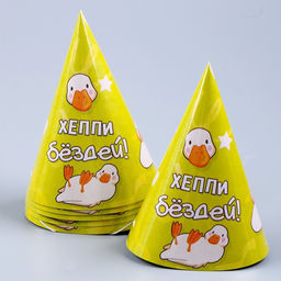 Посуда одноразовая бумажная «Утки», 6 тарелок, 1 гирлянда, 6 стаканов, 6 колпаков