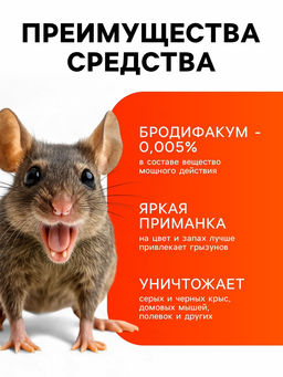 Зерновая приманка от грызунов ассорти ТОМ КОТ БРО, 1 кг