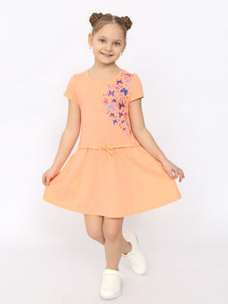 CRB wear/CSKG 63765-47-395 Платье для девочки,персиковый/Ex.Cherubino  фото 4