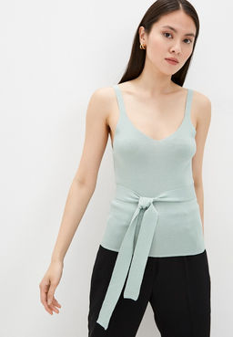 Трикотажный топ с поясом - Incity фото 6