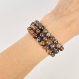 Бусины для украшений из Лунного и Солнечного камня (54 бусины) 38 см