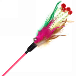 Цена за 6 шт. Игрушка для кошки на палочке "Пушистик" 60см