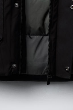 LONG FEATHER AND DOWN WATER-REPELLENT PUFFER JACKET WITH DETACHABLE FAUX FUR HOOD - Zara фото 9