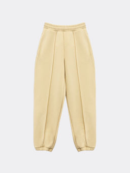 Утепленные джоггеры свободного силуэта в оттенке горчица - Mark formelle фото 5