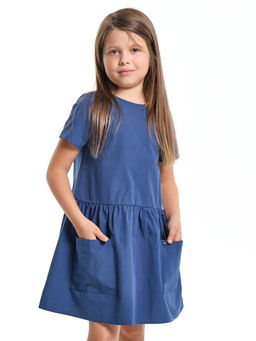 Платье с карманами UD 7917 серо-синий