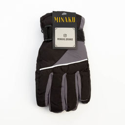 Перчатки зимние детские MINAKU, цв.серый/чёрный, р-р 16 (18 см)  фото 5