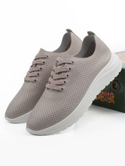 03-YH596-3 GRAY/BEIGE Полуботинки летние женские (натуральная кожа)