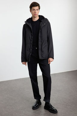 TRENDYOL MAN Siyah Regular Fit K?sl?k Parka Ruzgarl?k Mont TMNAW25MO00032 - Trendyolmilla фото 3