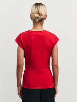 Футболка из хлопка с запахом / Zarina  фото 5