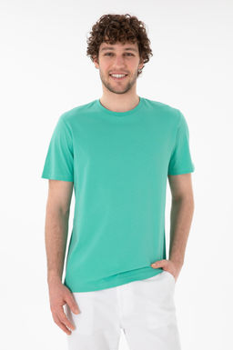 Erkek Regular Fit Bisiklet Yaka Mint Basic Ti__rt Sepette S_rpriz _ndirim
