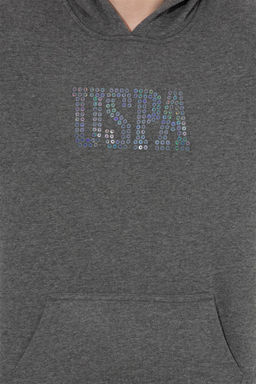 Женский базовый свитшот антрацитового меланжа Неожиданная скидка в корзине - U.s. polo assn фото 6