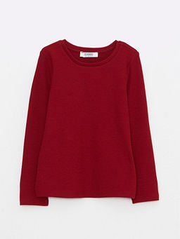 Bisiklet Yaka Basic Uzun Kollu K?z ?ocuk Ti??rt