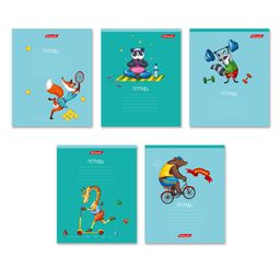 Светоч 18ТСКд5_1_3_1 Тетрадь ученическая школьная A5 18 л. на скобе 65 г/кв.м , белизна 100 % 20 шт. клетка 000367 Спортландия