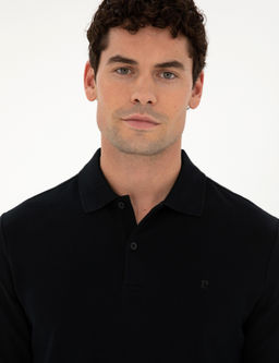 Siyah Slim Fit Basic Sweatshirt - Pierre cardin фото 2