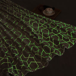 Плед светящийся в темноте Этель Геометрия 200*220 см,100% п/э, корал-флис 220 гр/м2  фото 2