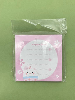 Блок стикер для записей "Happy day", pink
