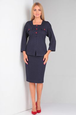 Костюм Gamma & Gracia 513 темно-синий белый горох