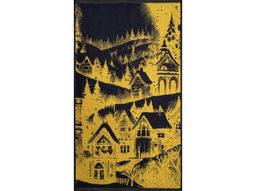 Полотенце махровое 6с103.412ж1 Снежный пейзаж(т.желтый) 50х90см