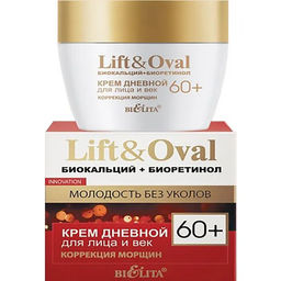 Lift&Ova Крем дневной для лица и век Коррекция морщин, 50 мл 60+.Биокальций+Биоретинол