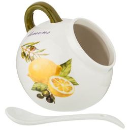 СОЛОНКА С ЛОЖКОЙ AGNESS ЛЕМОН ТРИ 9,5*10 СМ 170 МЛ  фото 3