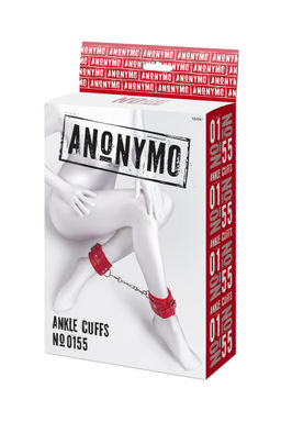 Поножи Anonymo #0155, PU кожа, красные, 27 см - Toyfa фото 13