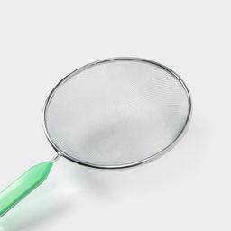 Сито с ручкой Доляна Хозяюшка, d=16 см, цвет зелёный  фото 4